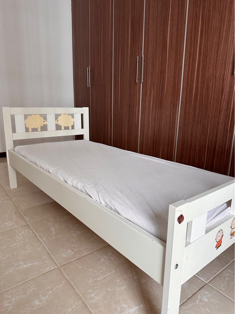 Ikea Kritter Bed Frame with Mattress, Furniture & Home Living