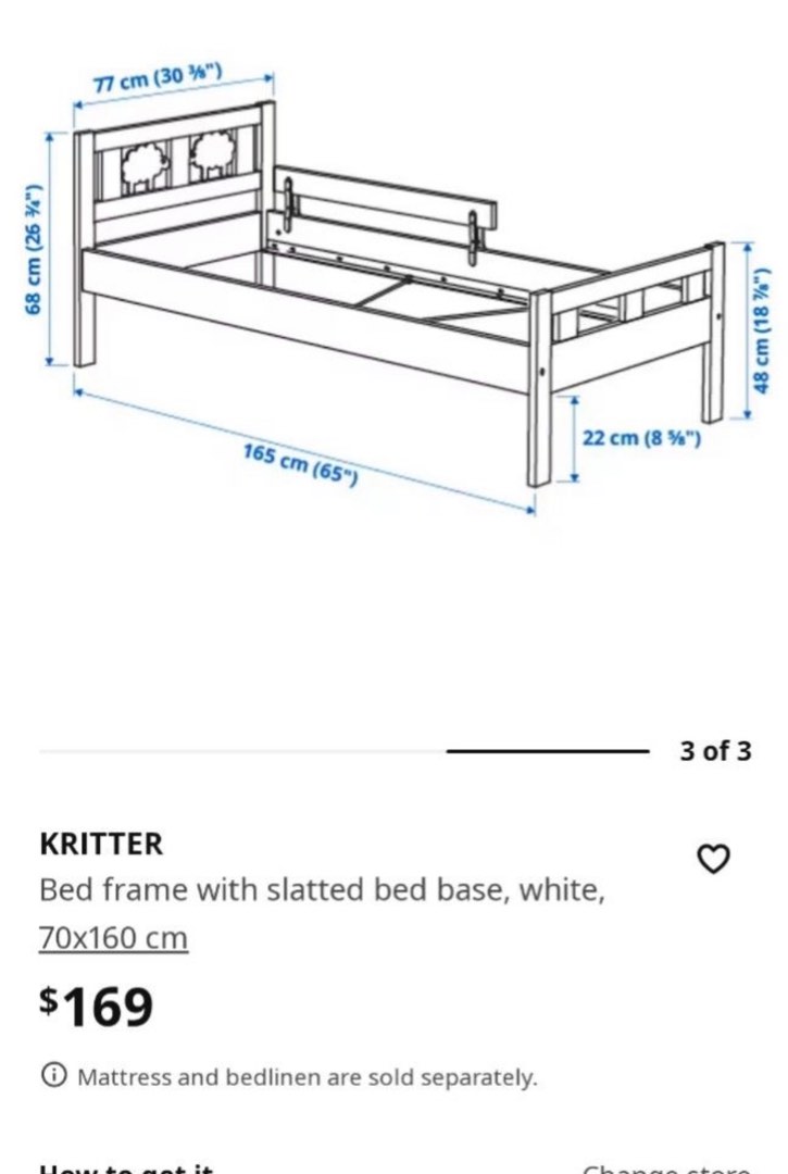 IKEA preloved bed frame with mattress, Furniture & Home Living