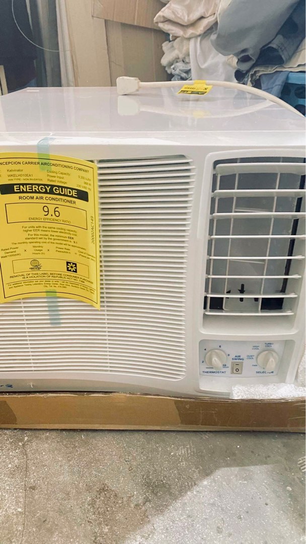 KELVINATOR (New) NonInverter/ Window Type 1.0HP/ Never pa ginamit, TV