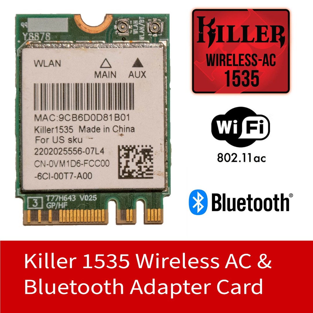 Killer Wireless 1535 802.11ac Bluetooth Wireless Network Adapter Card M