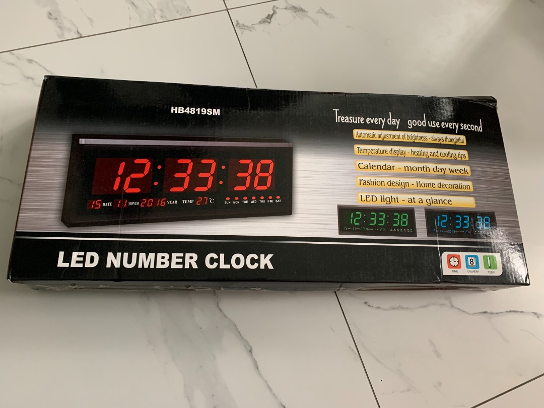 LED Number Clock, TV & Home Appliances, Other Home Appliances on Carousell