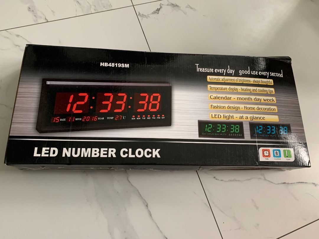 LED Number Clock, TV & Home Appliances, Other Home Appliances on Carousell