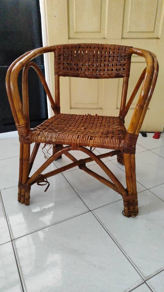 LIGHTLY USED handmade nordic rattan chair for sale Furniture