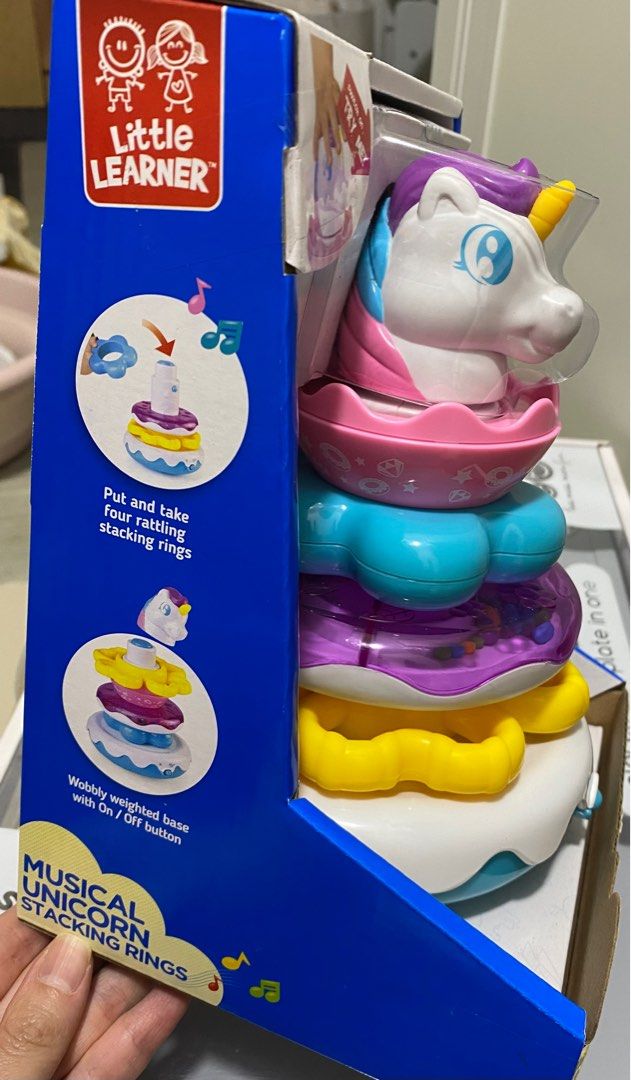 Little Learner musical unicorn stacking rings, Babies & Kids, Infant