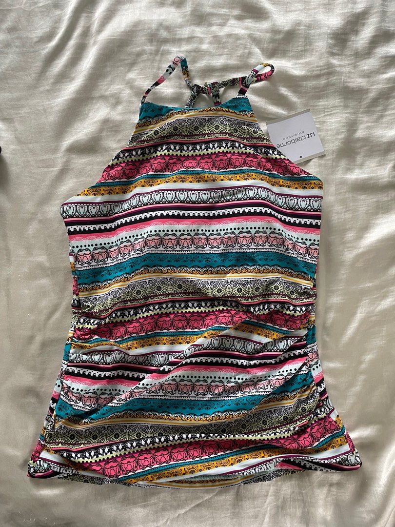Liz Claiborne Striped Tankini Swimsuit Women s Fashion Swimwear