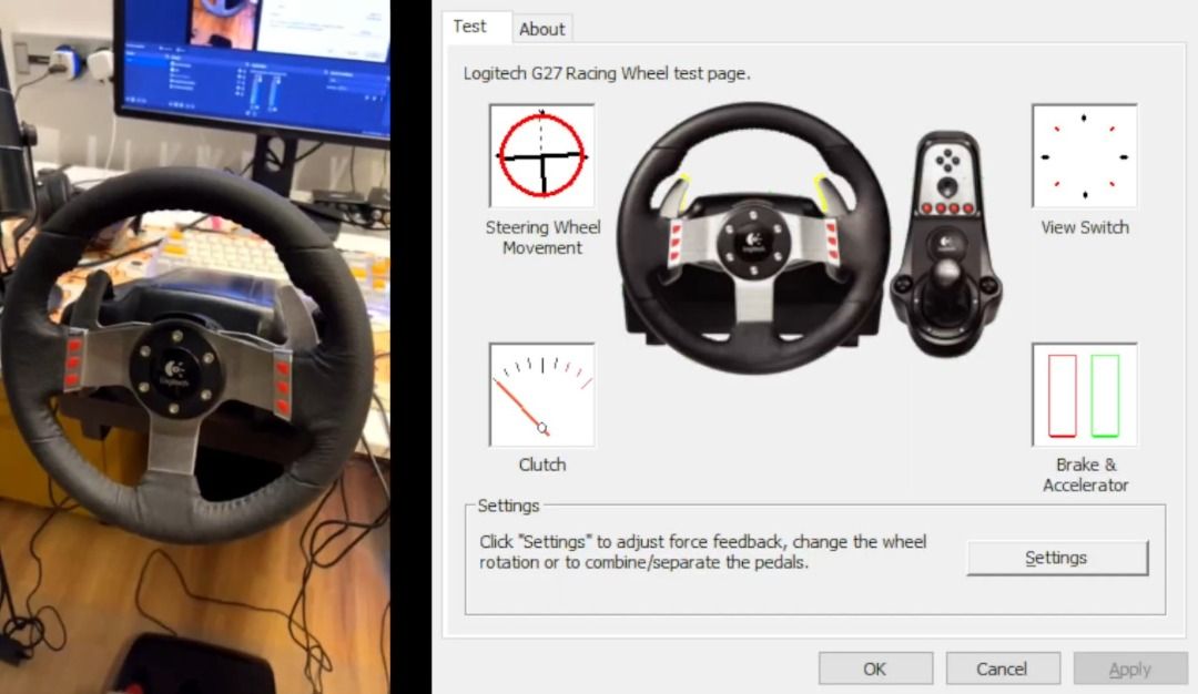 Logitech G27 Racing Wheel Set, Pristine, Working