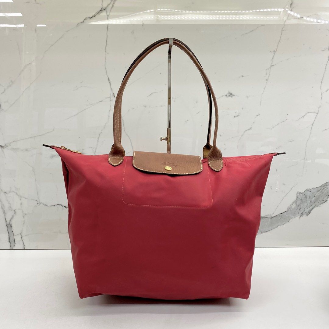 Red nylon sales tote bag