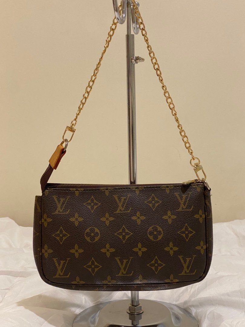 LV Monogram Chain Pochette, Luxury, Bags & Wallets on Carousell