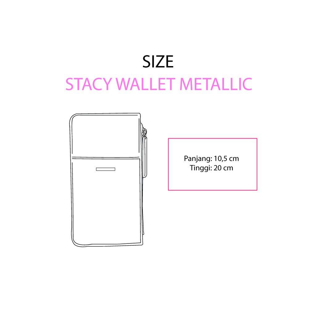 MERCHE STACY GOLD METALIC WALLET DOMPET WANITA, Barang Mewah ...