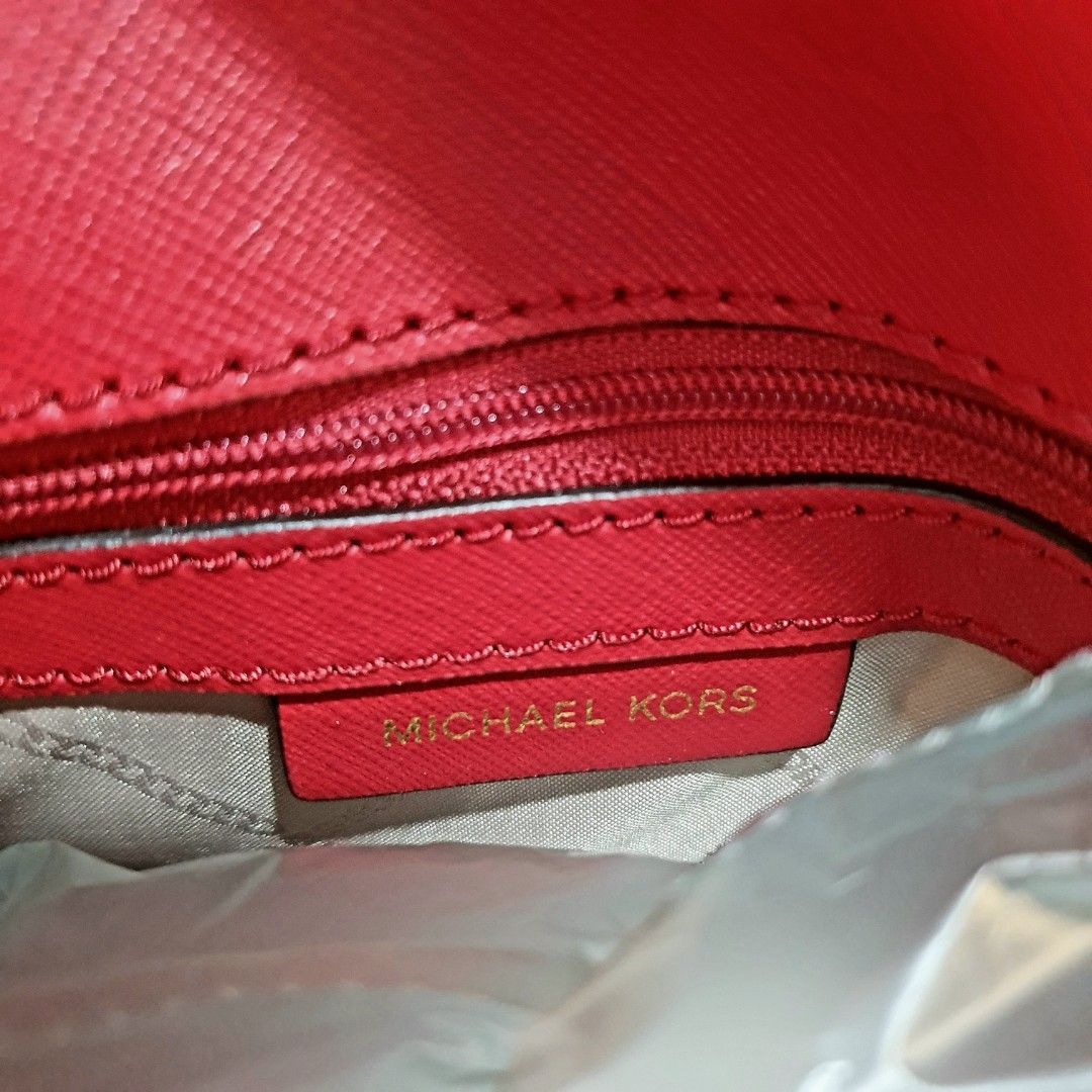 Michael Kors Ava Extra-small Saffiano Leather Crossbody Bag- Crimson –  Meharshop