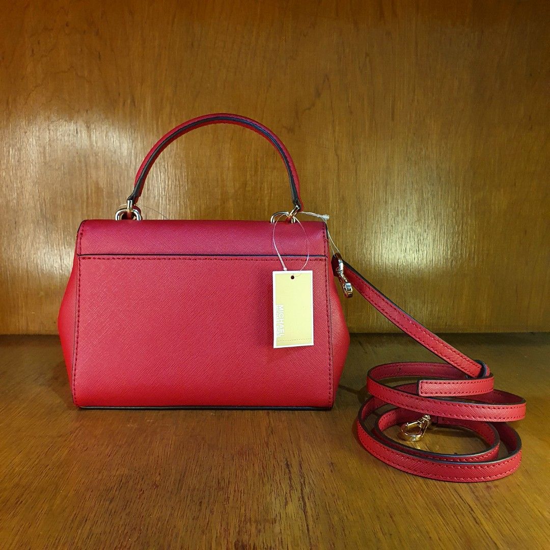 Michael Kors Ava Extra-small Leather Crossbody Bag Purse Red