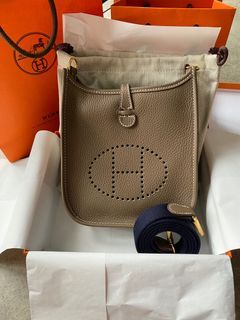 Hermes Mini Evelyne Bag Red Brique Colour Size 16, Women's Fashion, Bags &  Wallets on Carousell