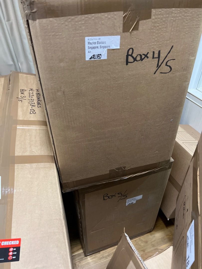 Moving boxes. Left over from airfreight, Furniture & Home Living, Home ...