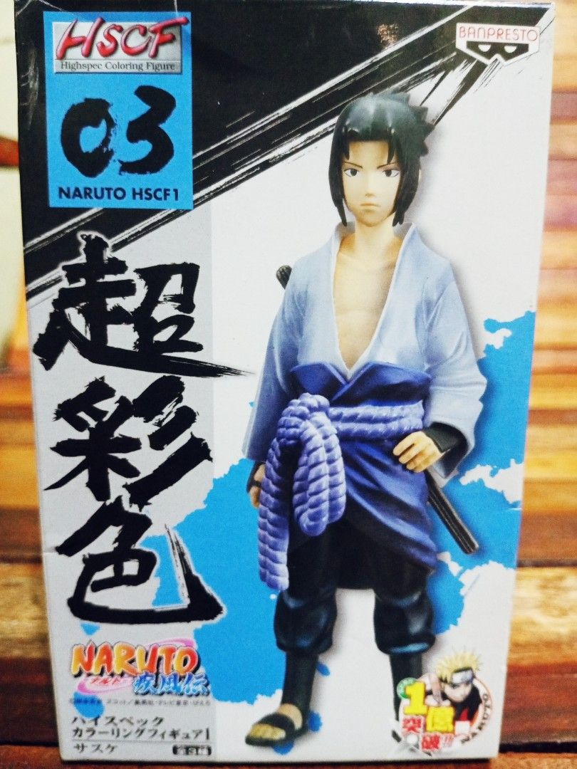 naruto shipuden sasuke action figure (banpresto) (Category: Figurines & Statues) located in Bulacan. Submitted by toys.merch.electronic (Listing ID 1186804297, Image 1). Description: good as new inopen lang sa box mop gcash mod flash express.