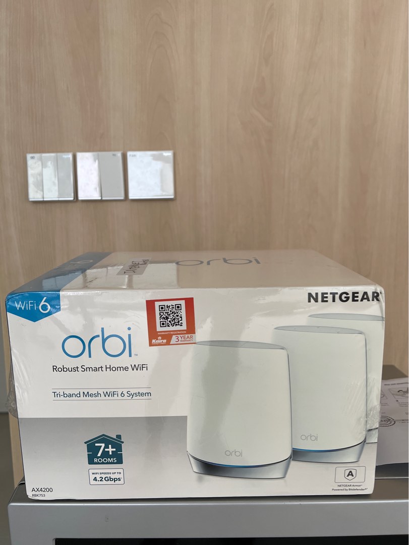 Netgear orbi rbk753s whole home mesh wifi 6 system with advanced cyber security