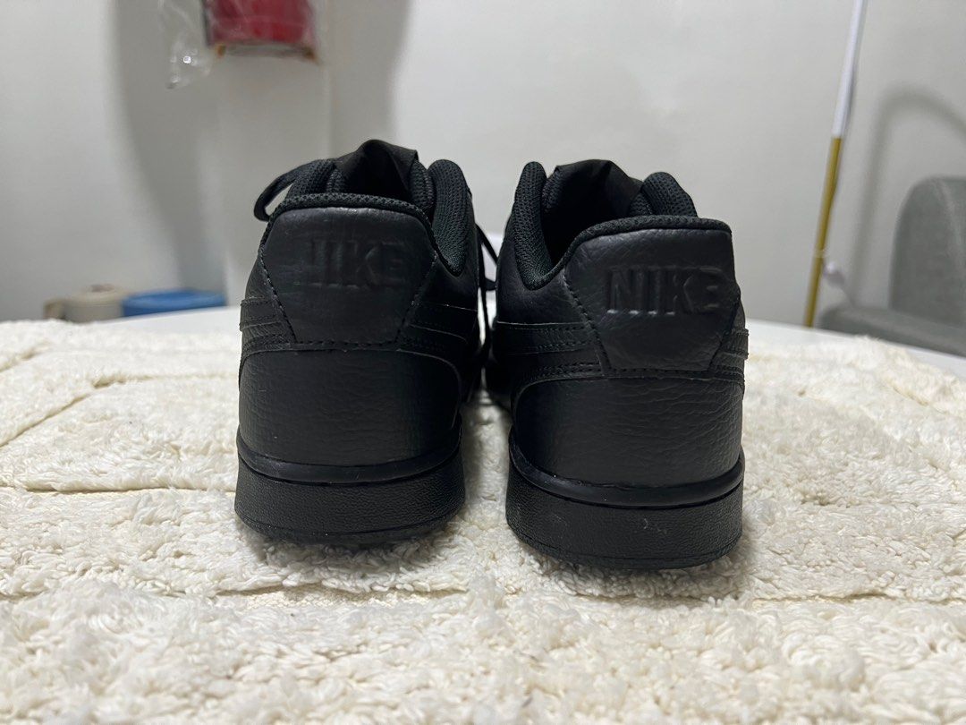 Nike court vision low next nature triple black, Men's Fashion, Footwear