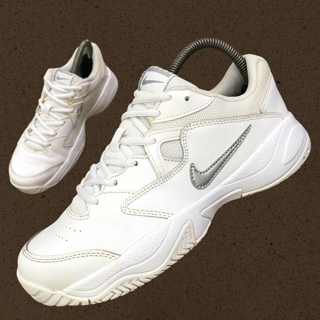 Nike tennis shoes in white / silver swoosh, Women's Fashion, Footwear,  Sneakers on Carousell