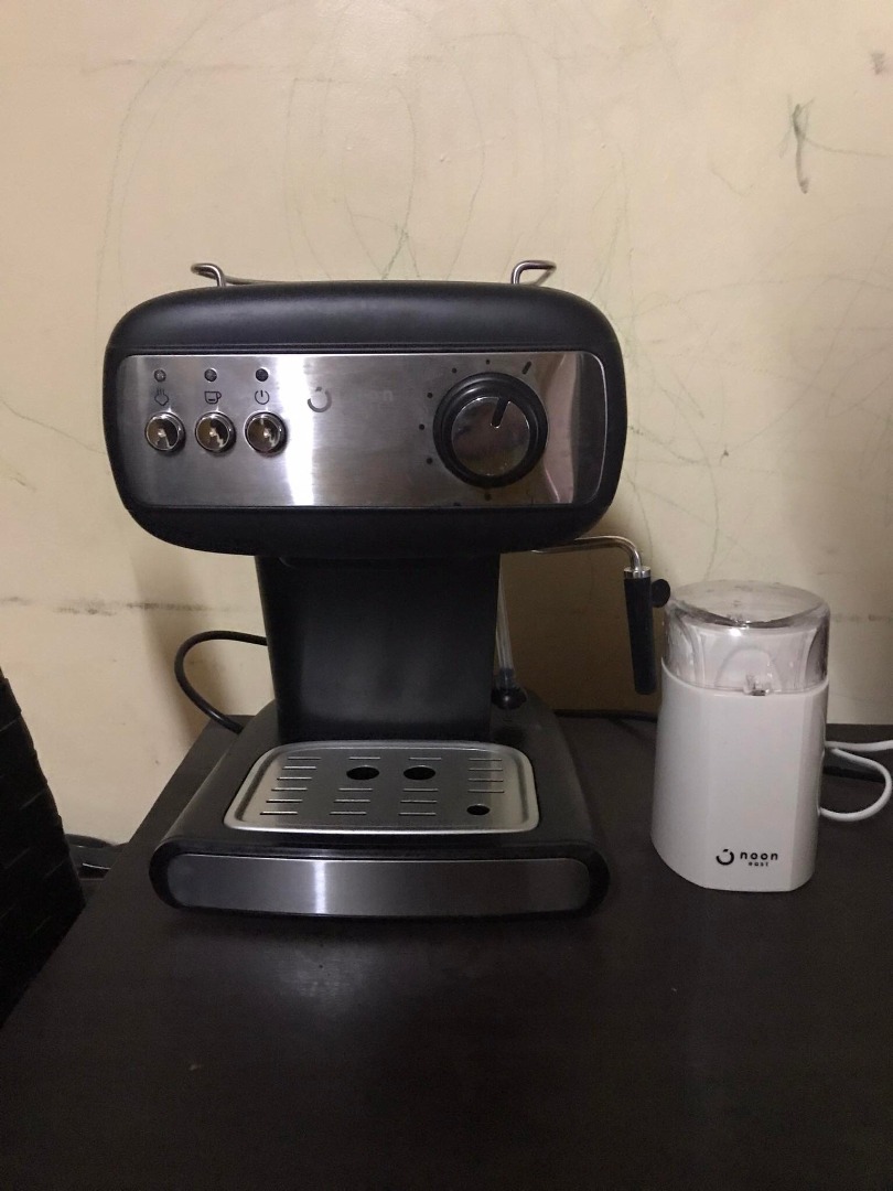NOON EAST BAR 15 COFFEE MACHINE With Noon East Electric Grinder 30g, TV