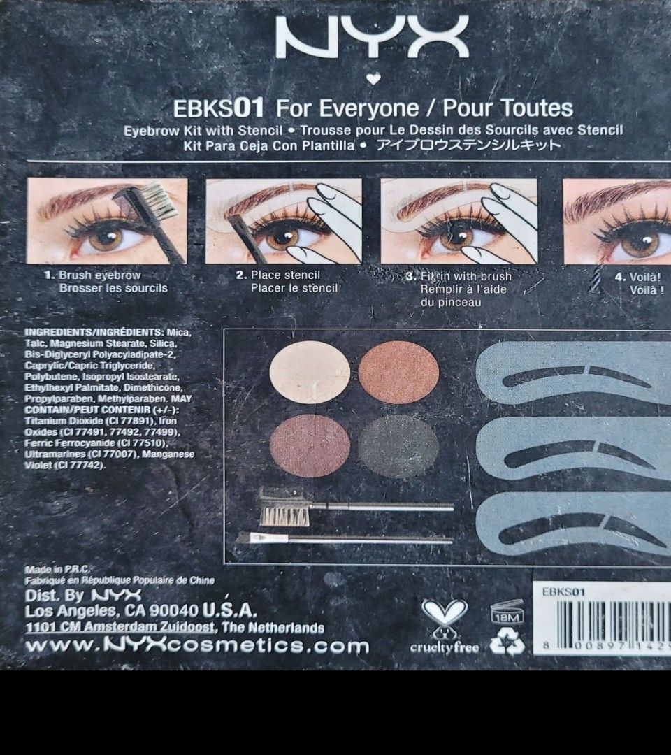 NYX Eyebrow Kit with Stencil on Carousell