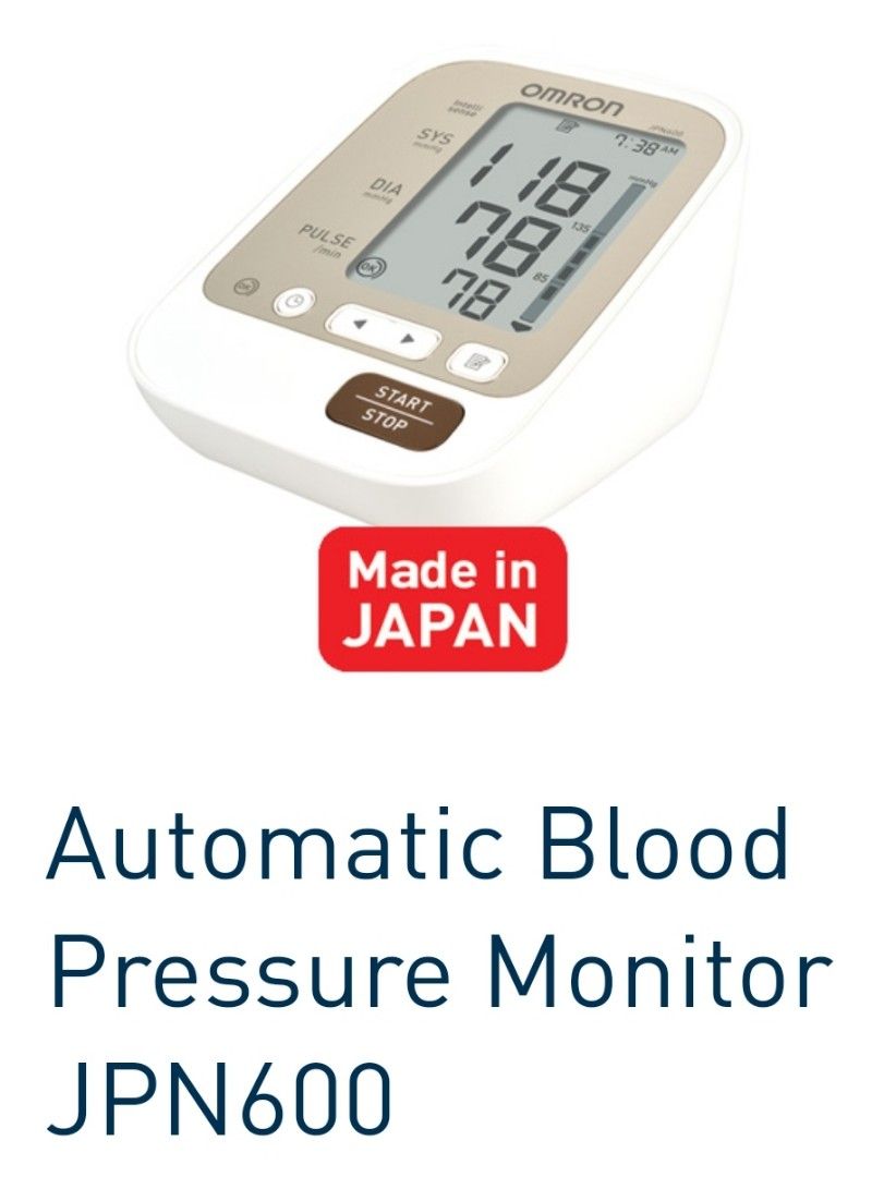 Omron Blood Pressure Monitor JPN600, Health & Nutrition, Health