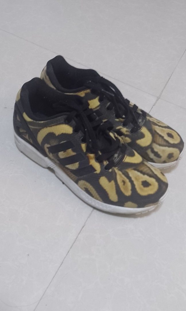 Original Rare Adidas ZX Flux Torsion Snakeskin Yellow US 8.5