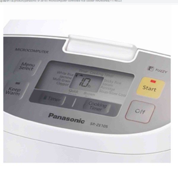 Panasonic rice cooker SRZE185, TV & Home Appliances, Kitchen