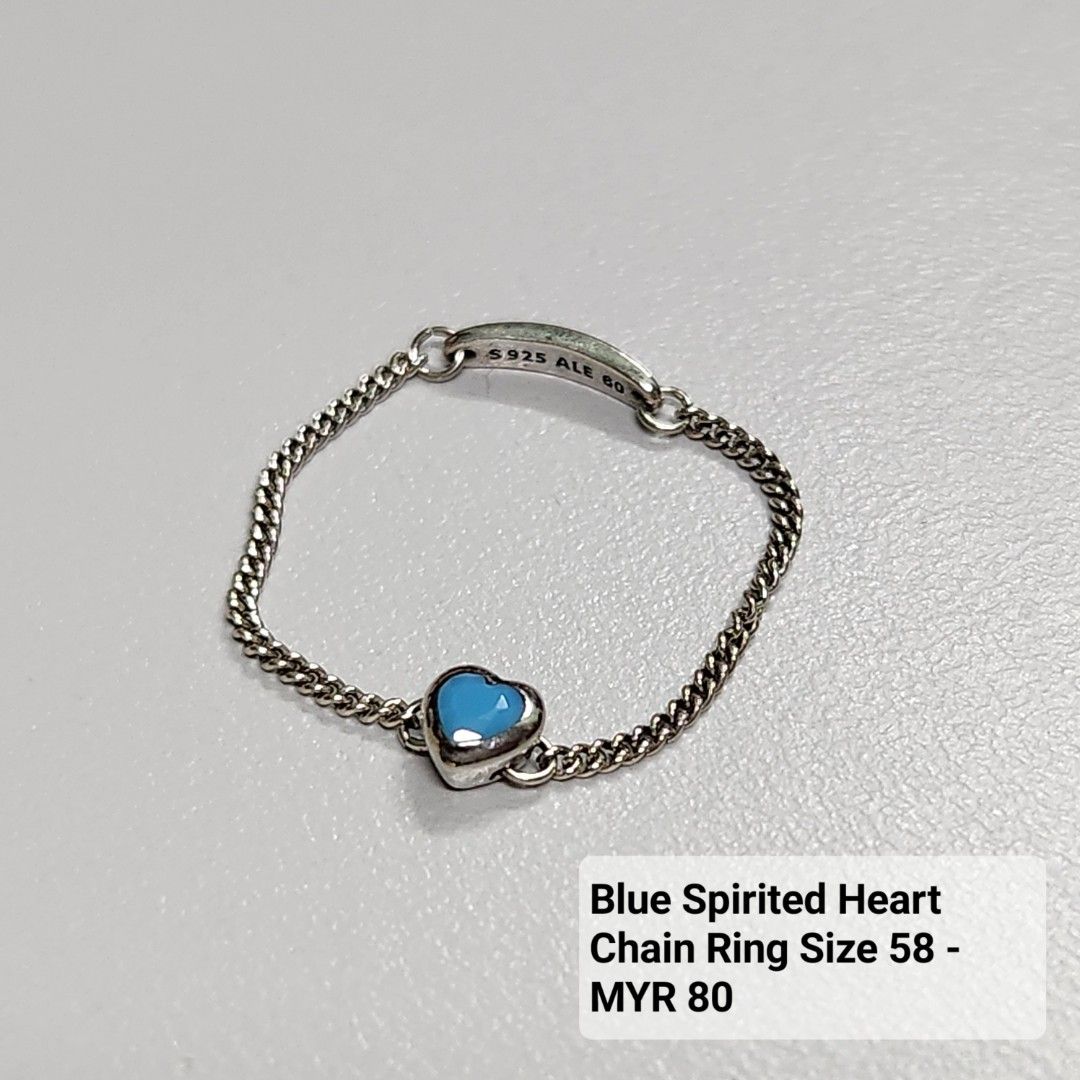 Pandora blue spirited heart ring deals