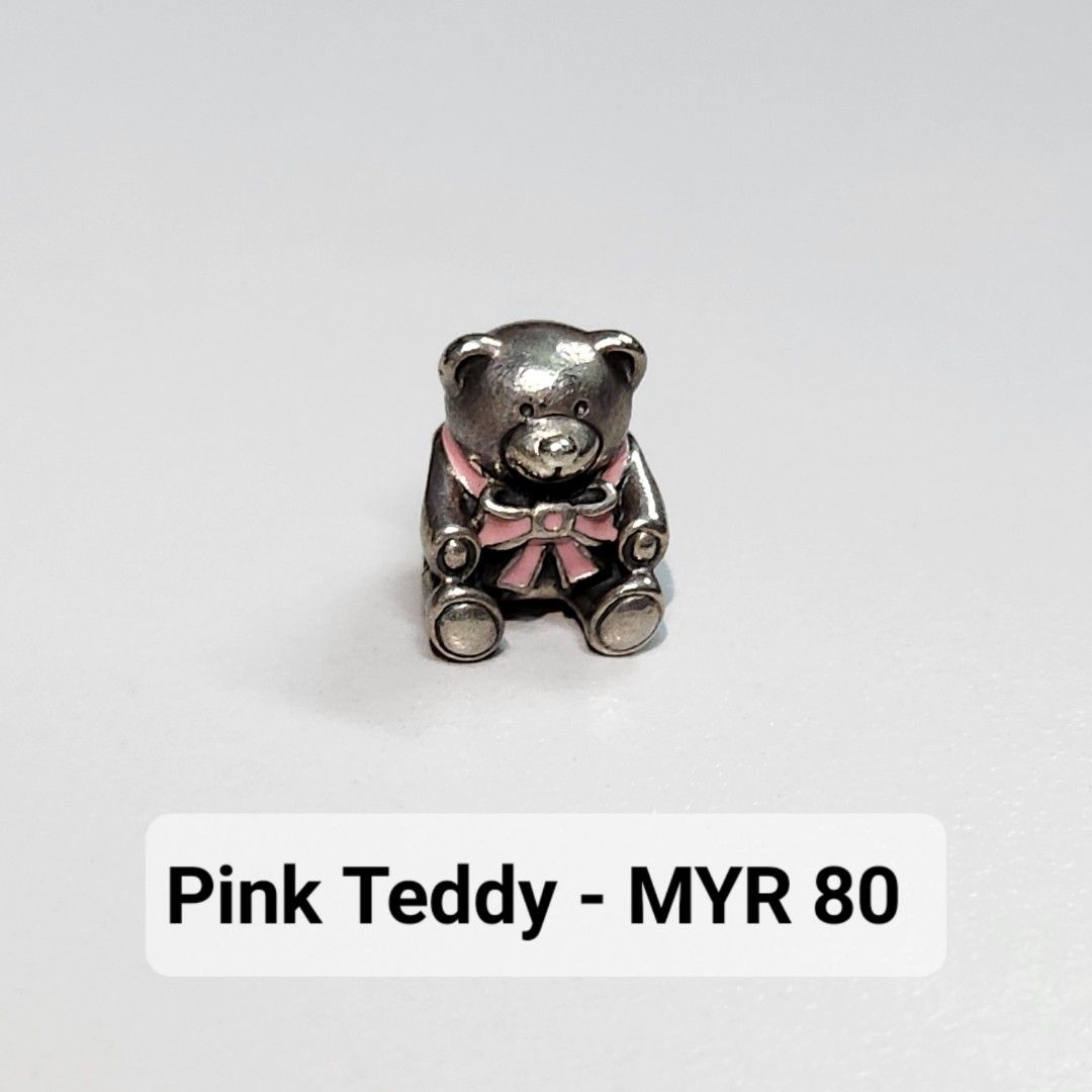 Pandora teddy bear charm pink top