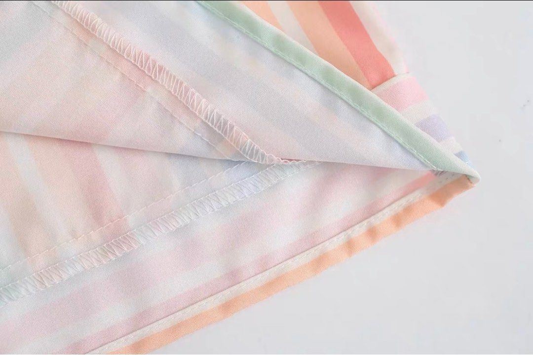 Pastel Rainbow Wrap Dress