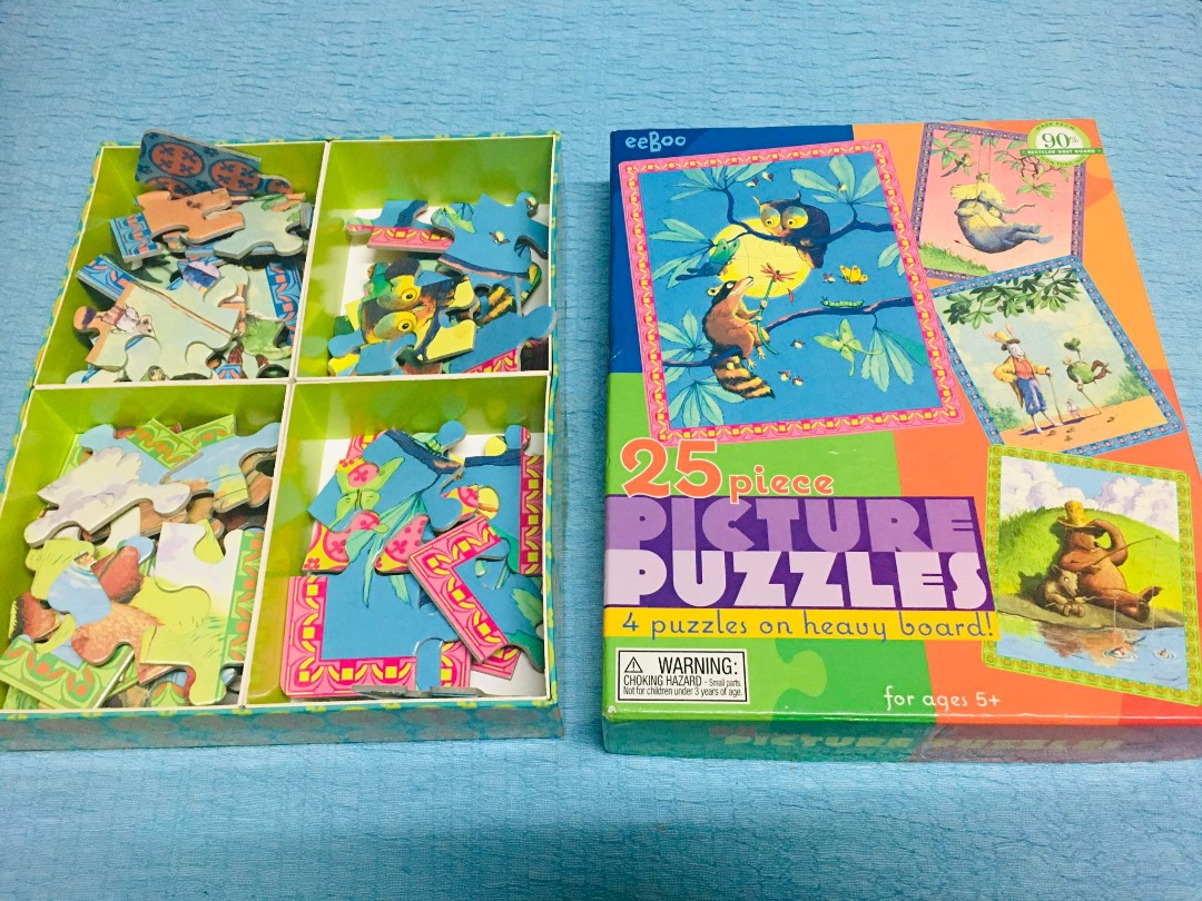 Picture Puzzle 3 puzzles on heavy Board (25 pieces each), Hobbies