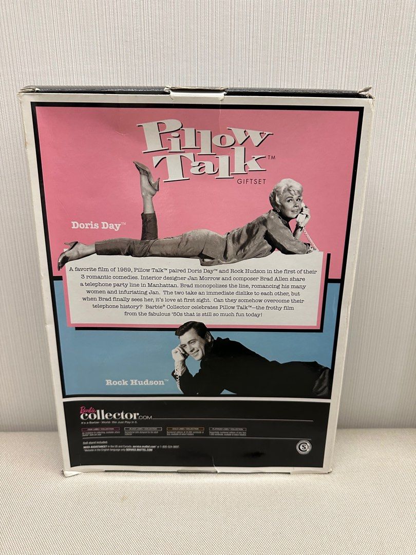 Barbie Collector Pink Label Pillow Talk Doris Day Rock hudson 公仔