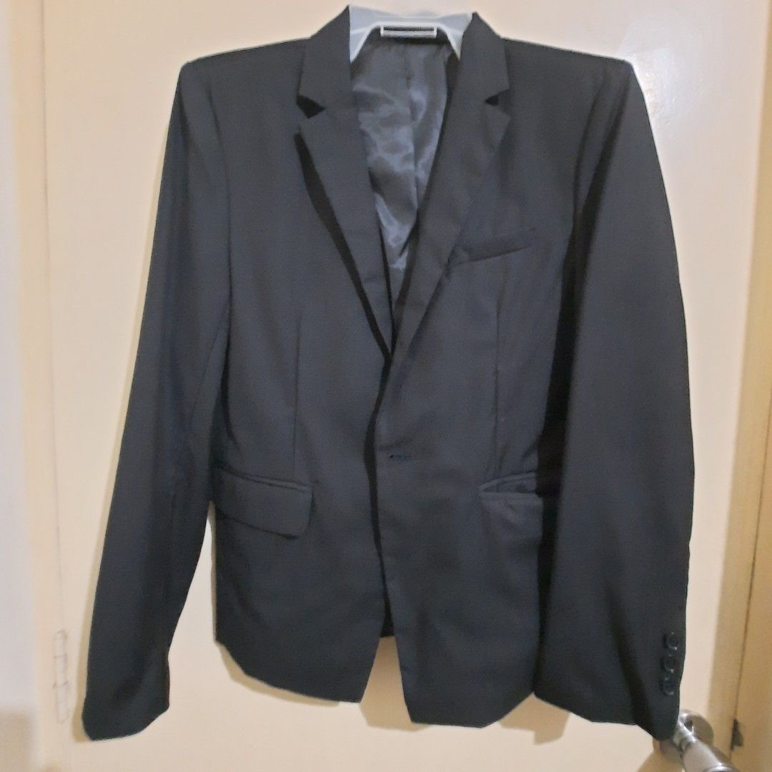 Plain black coat online mens