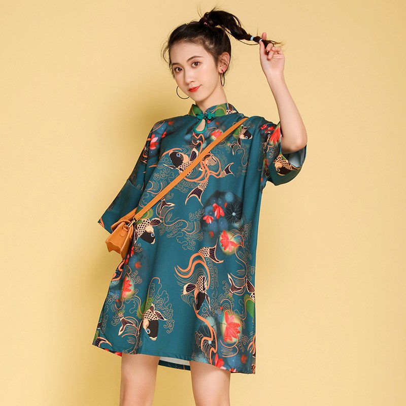 Plus size Qipao dress women plus size cheongsam dress modern