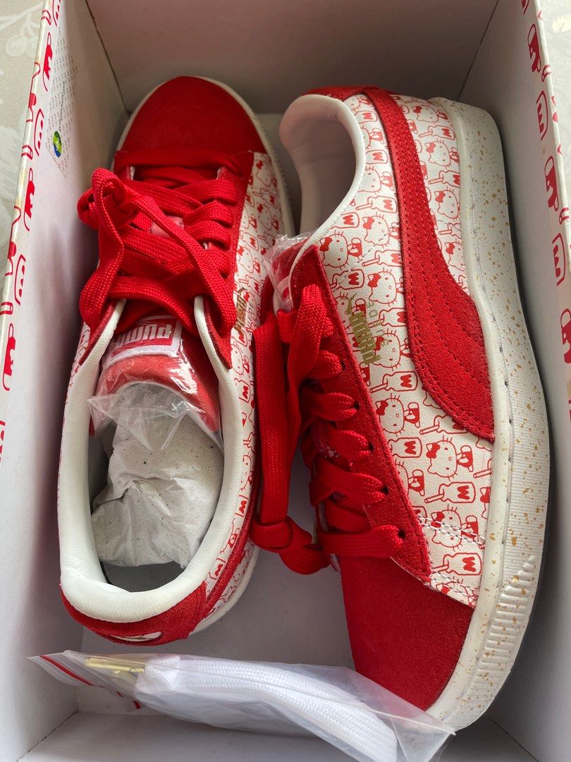 Puma x Hello Kitty Red Suede Sneakers Size 37