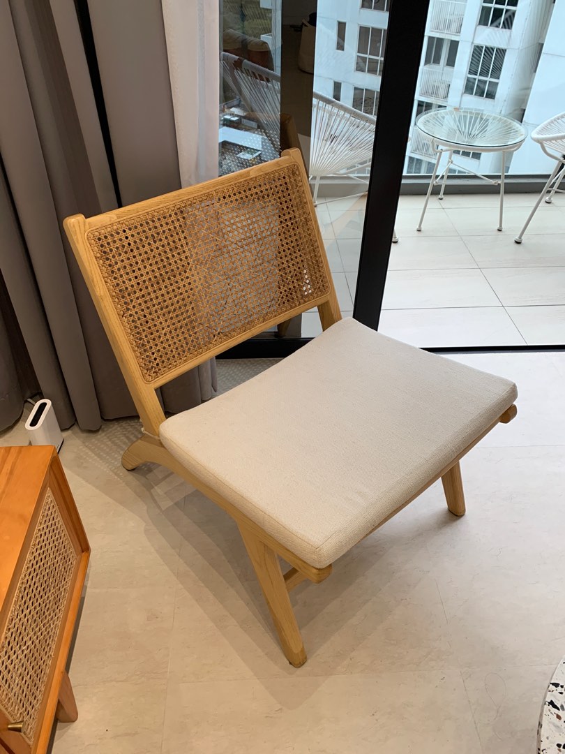Rattan Chair with Cushion, Furniture & Home Living, Furniture, Chairs