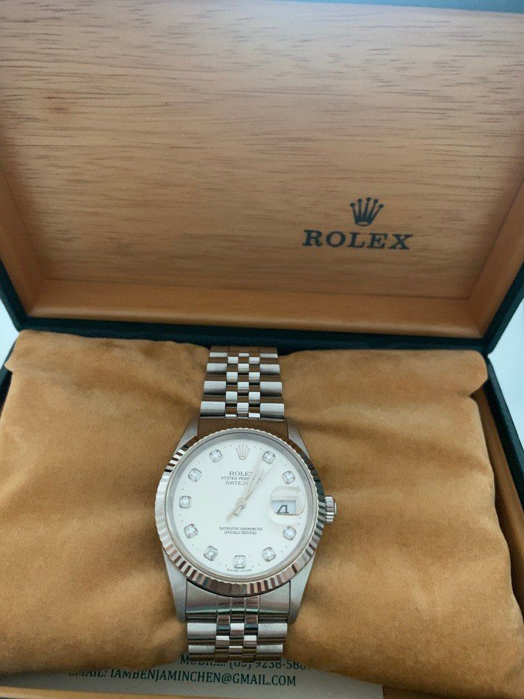 Rolex 16234 diamond dial, Luxury, Watches on Carousell