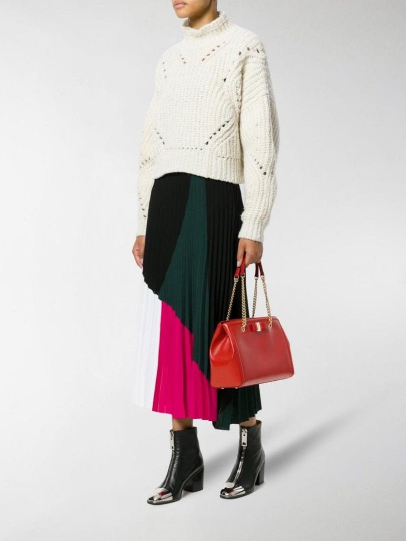 Salvatore Ferragamo Melike Leather Tote Luxury Bags Wallets on