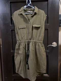 Sanfu army green dress