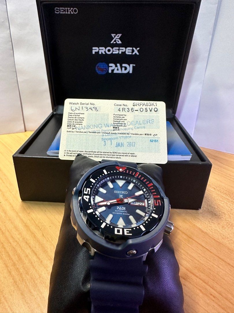 Seiko Prospex PADI Special Edition SRPA83K1 4R36-05V0 Automatic Divers 200m  Watch, Men's Fashion, Watches & Accessories, Watches on Carousell