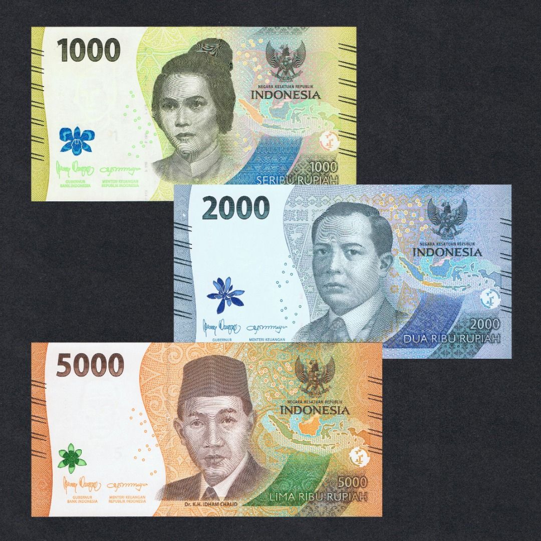 SET 2022 INDONESIA 1000 2000 5000 RUPIAH P-162 163 164 UNC > NATIONAL ...