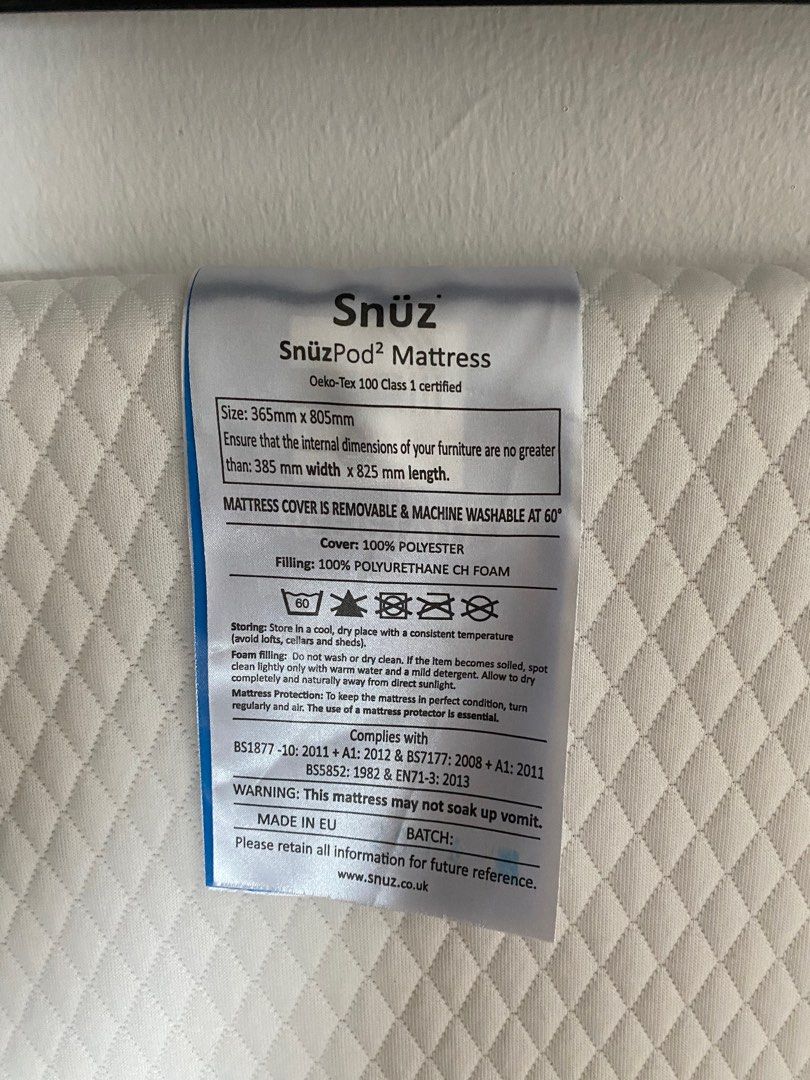 snuzpod 2 mattress dimensions