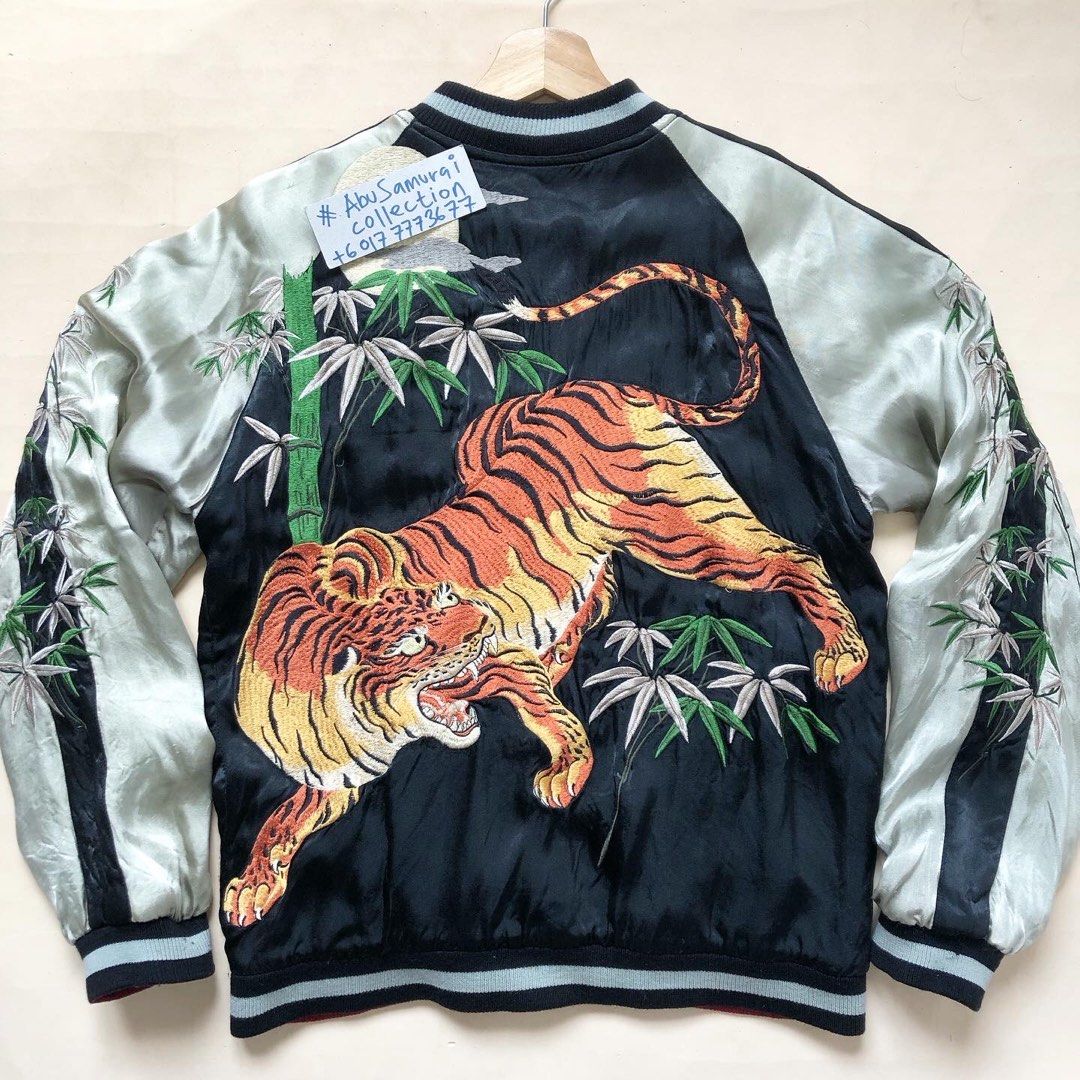 Sukajan Satori Tiger Dragon Souvenir Jacket, Men's Fashion, Coats ...