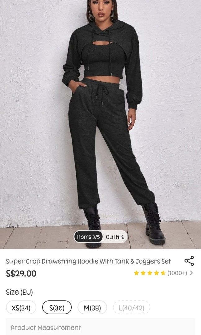 Crop top and joggers outfit top