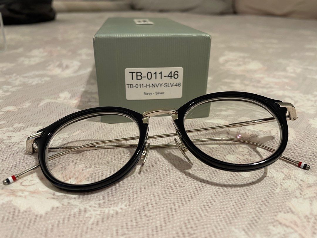 素材サイズトムブラウン Thom Browne tb011 眼鏡 メガネ シルバー