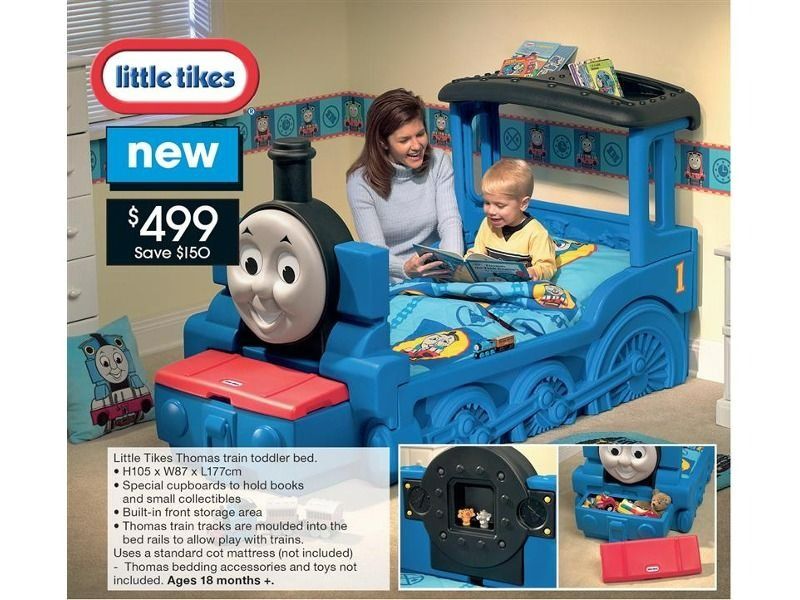 Little tikes thomas the train bed clearance with toy box