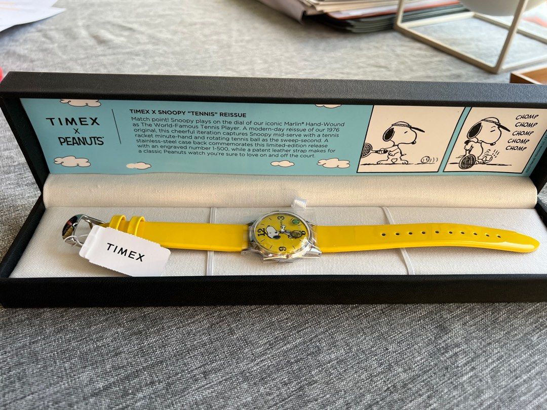 Timex Snoopy Tennis “match point” limited edition, Luxury, Watches on  Carousell