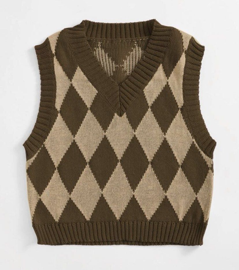 V neck sweater vest, Men's Fashion, Tops & Sets, Vests on Carousell