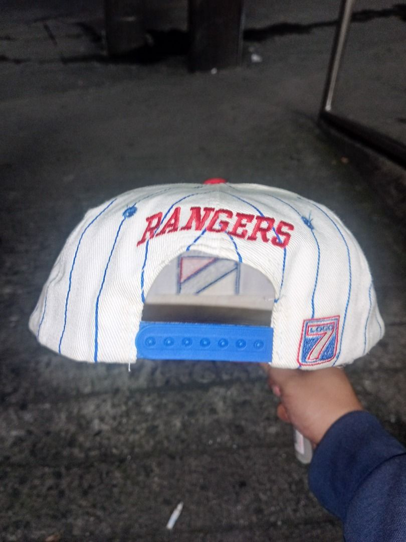 New York Rangers Vintage Logo 7 Pinstripe Wool Snapback Cap Hat