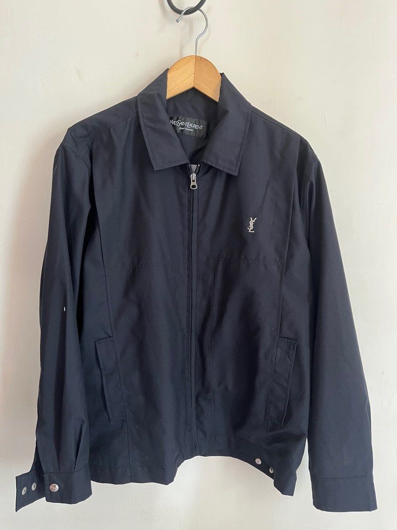 Vintage] Ysl jacket navy, 男裝, 外套及戶外衣服- Carousell