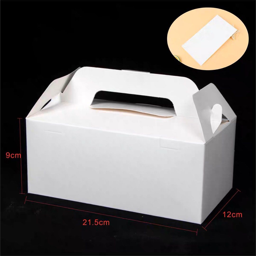 white cake box / swiss roll box, Furniture & Home Living, Kitchenware